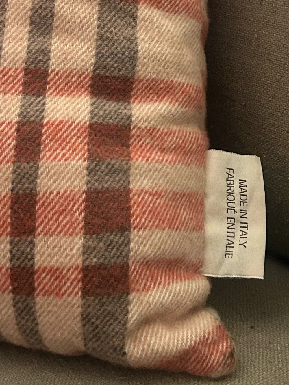 NWOT NIDO Notte Italian Decorative Pillow Earthtones Gray Cream Rust SOFT
